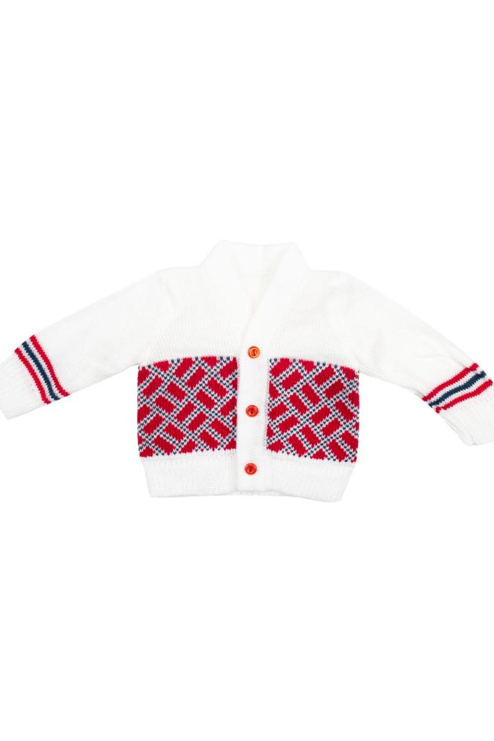 Mee Mee Baby Sweater Sets Red_Offwhite